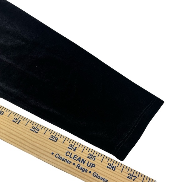 Eileen Fisher Stretch Velvet Knit Leggings Slim Fit, Ankle Length - Black - Picture 5 of 7